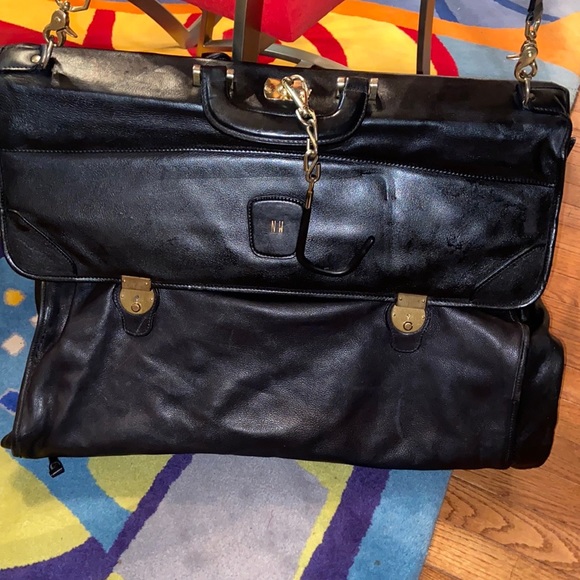 Rare Mark Cross Leather Vintage Hanging Garment Bag - Picture 2 of 9